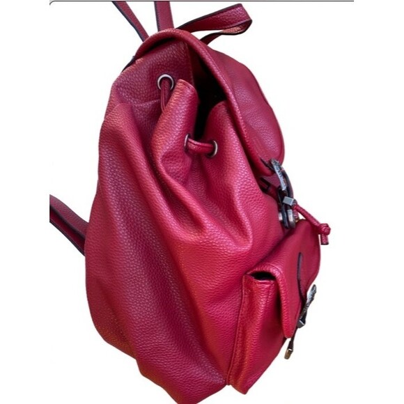 Urban Outfitters Red Western Backpack Faux Leather Boho Festival Bag nwot - Picture 4 of 11